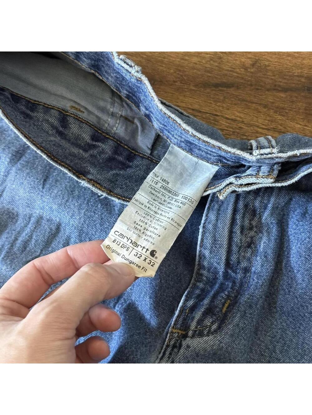 Carhartt Dark Wash Carpenter Jeans • 32x32 - Picture 4 of 6